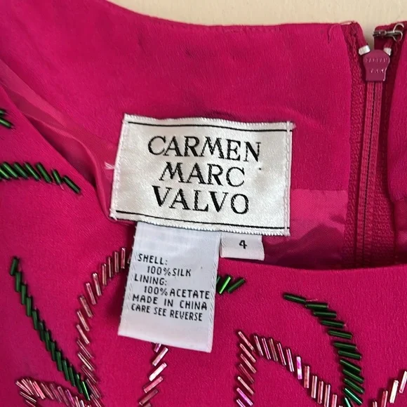 Carmen Marc Valvo Silk Dress